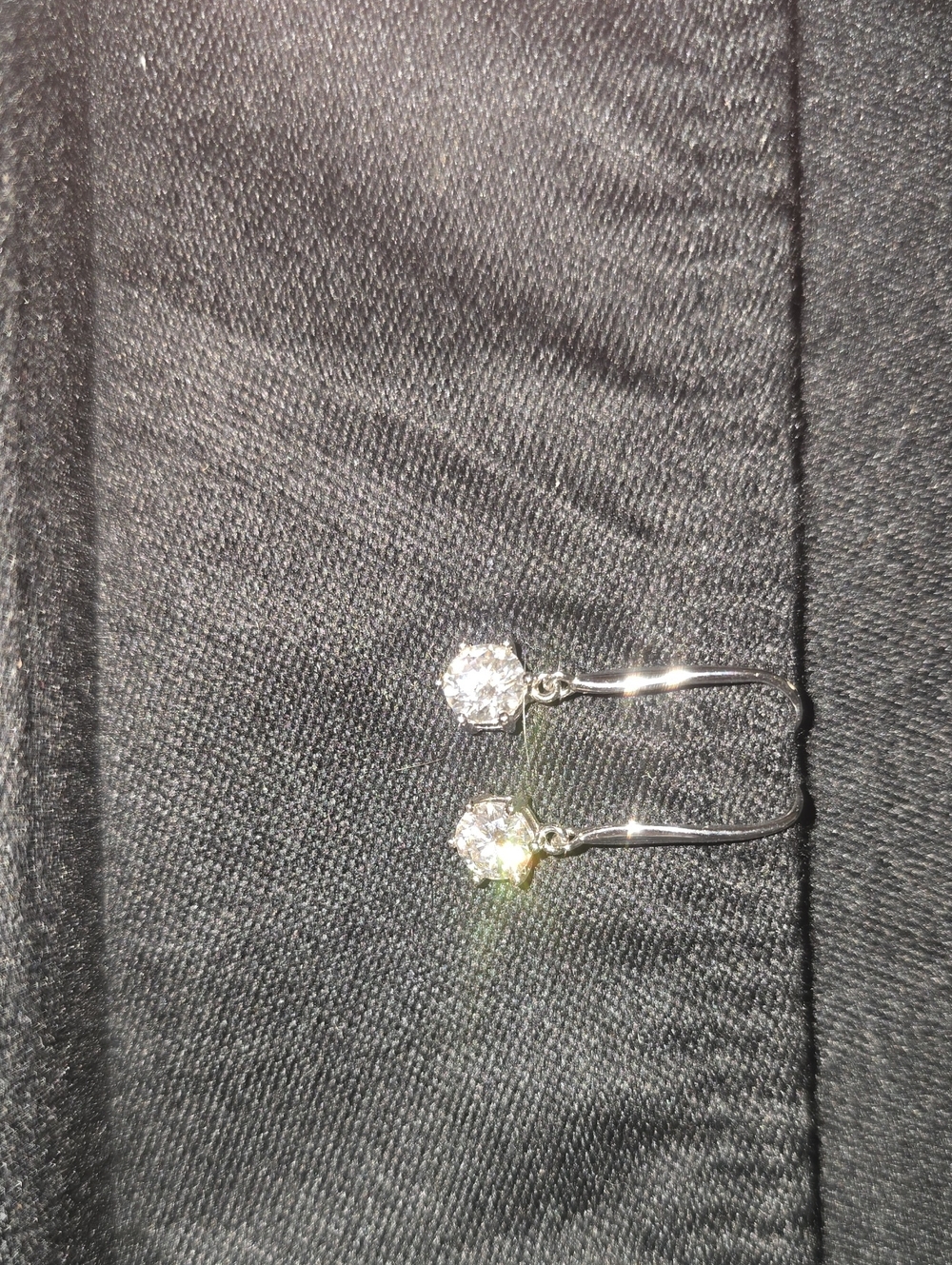 "Lab Grown Diamond Drop Earrings 925 Silver White Gold Plated 2.0ctw"
